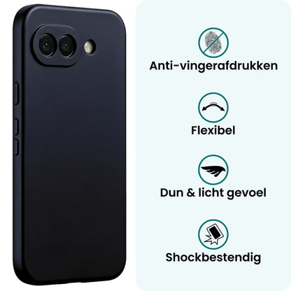 Forterra Google Pixel 10a Hoesje Siliconen Backcover Lichtgewicht - Donkerblauw
