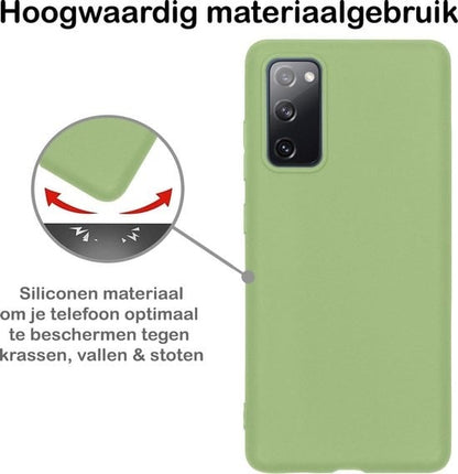 Forterra Samsung A41 Hoesje Siliconen Backcover Lichtgewicht - Groen