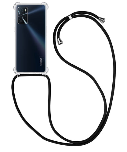 Forterra OPPO A16 Hoesje met Koord Backcover Shockproof - Transparant