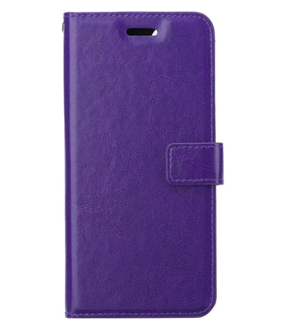 Forterra iPhone 14 Pro Hoesje Bookcase Cover met Kaarthouder - Paars