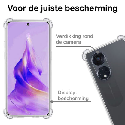 Forterra OPPO Reno 8T 4G Hoesje Shockproof Backcover Siliconen - Transparant
