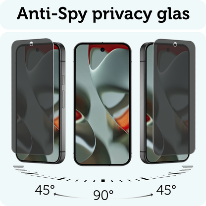 Forterra Google Pixel 9 Screenprotector Gehard Glas - Privacy