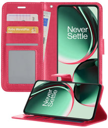 Forterra OnePlus Nord CE 3 Lite Hoesje Bookcase Cover met Kaarthouder - Donkerroze