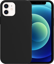 Forterra iPhone 12 Mini Hoesje Siliconen Backcover Lichtgewicht - Zwart