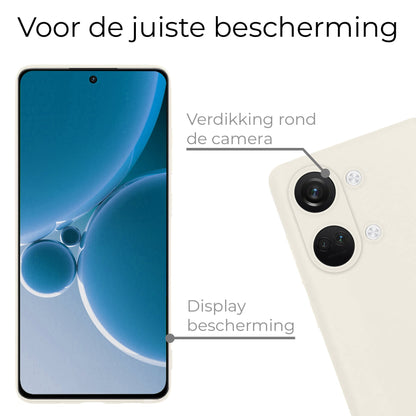 Forterra OnePlus Nord 3 Hoesje Siliconen Backcover Lichtgewicht - Wit