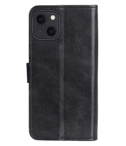 Forterra iPhone 14 Hoesje Bookcase Cover met Kaarthouder - Zwart