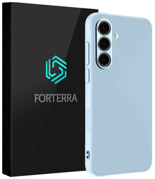 Forterra Samsung S24 FE Hoesje Siliconen Backcover Lichtgewicht - Lichtblauw