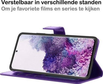 Forterra Samsung S20 Hoesje Bookcase Cover met Kaarthouder - Paars