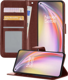 Forterra OnePlus Nord CE Hoesje Bookcase Cover met Kaarthouder - Bruin