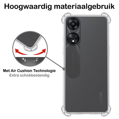 Forterra OPPO A78 5G Hoesje Shockproof Backcover Siliconen - Transparant
