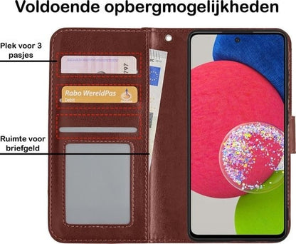 Forterra Samsung A52s Hoesje Bookcase Cover met Kaarthouder - Bruin