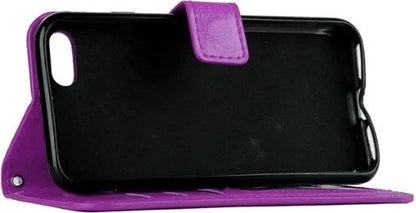 Forterra iPhone 8 Hoesje Bookcase Cover met Kaarthouder - Paars