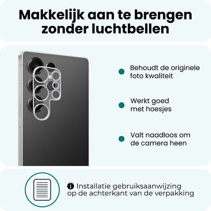 Forterra Samsung S25 Ultra Camera Screenprotector Gehard Glas