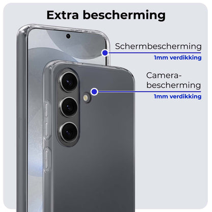 Forterra Samsung S24 Hoesje Siliconen Backcover Lichtgewicht - Transparant