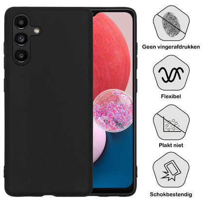 Forterra Samsung A13 5G Hoesje Siliconen Backcover Lichtgewicht - Zwart