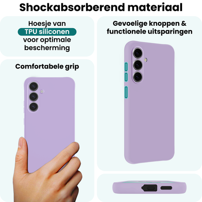 Forterra Samsung S26 Plus Hoesje Siliconen Backcover Lichtgewicht - Lila