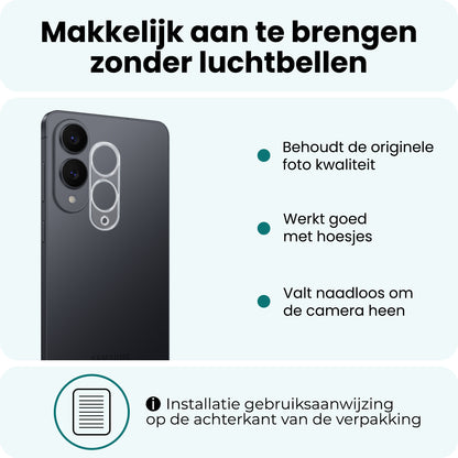 Forterra Samsung S25 Edge Camera Screenprotector Gehard Glas