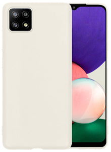 Forterra Samsung A22 4G Hoesje Siliconen Backcover Lichtgewicht - Wit