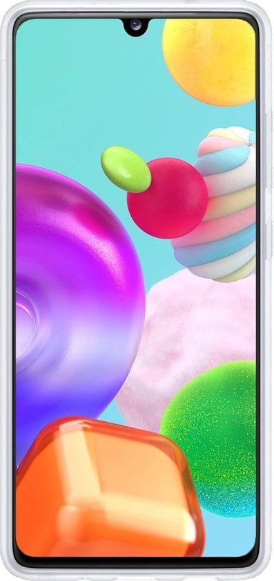 Forterra Samsung A41 Hoesje Siliconen Backcover Lichtgewicht - Transparant