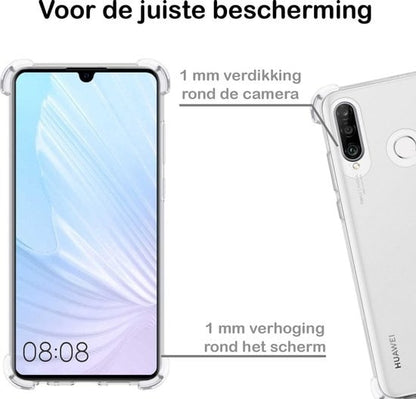 Forterra Huawei P30 Lite Hoesje Shockproof Backcover Siliconen - Transparant