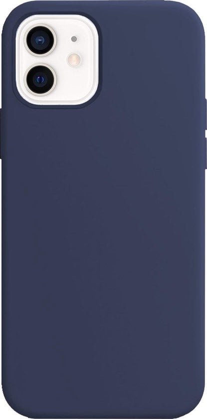 Forterra iPhone 12 Hoesje Siliconen Backcover Lichtgewicht - Donkerblauw