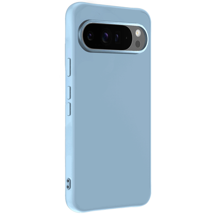 Forterra Google Pixel 9 Pro XL Hoesje Siliconen Backcover Lichtgewicht - Lichtblauw