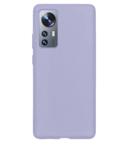 Forterra Xiaomi 12 Pro Hoesje Siliconen Backcover Lichtgewicht - Lila