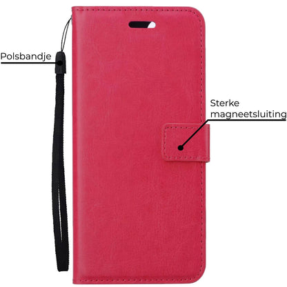 Forterra OnePlus Nord 3 Hoesje Bookcase Cover met Kaarthouder - Donkerroze