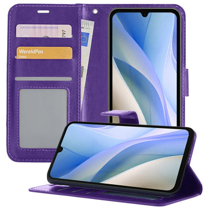 Forterra Samsung A15 Hoesje Bookcase Cover met Kaarthouder - Paars