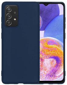 Forterra Samsung A23 Hoesje Siliconen Backcover Lichtgewicht - Donkerblauw