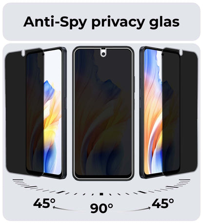 Forterra OPPO A58 Screenprotector Gehard Glas - Privacy