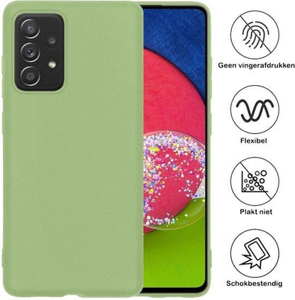 Forterra Samsung A52s Hoesje Siliconen Backcover Lichtgewicht - Groen