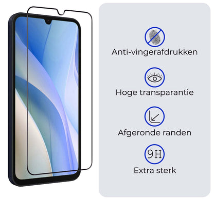 Forterra Samsung A15 Screenprotector Gehard Glas - Full Screen