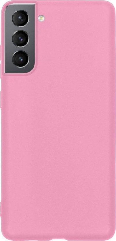 Forterra Samsung S21 Plus Hoesje Siliconen Backcover Lichtgewicht - Lichtroze