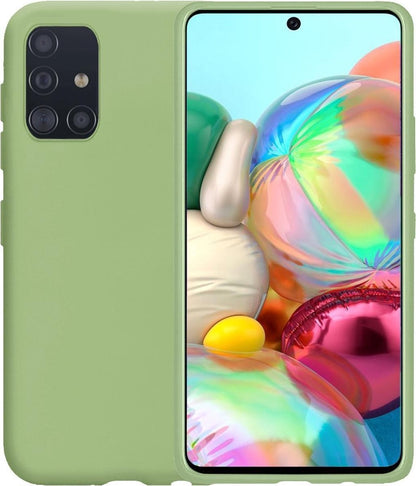 Forterra Samsung A71 Hoesje Siliconen Backcover Lichtgewicht - Groen