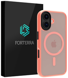 Forterra iPhone 17 Hoesje Geschikt voor Magsafe Backcover Shockproof - Perzik