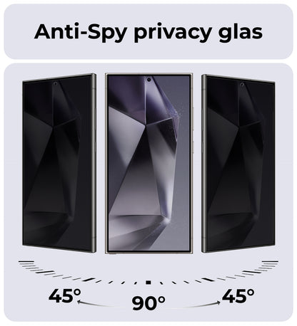 Forterra Samsung S24 Ultra Screenprotector Gehard Glas - Privacy
