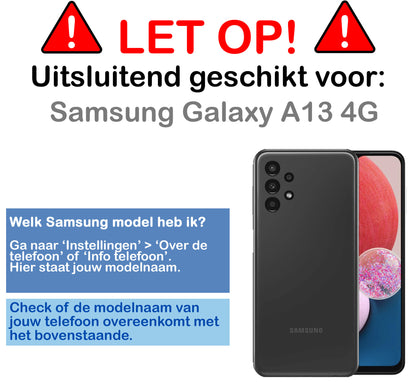 Forterra Samsung A13 4G Hoesje Siliconen Backcover Lichtgewicht - Zwart