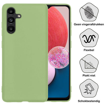 Forterra Samsung A13 5G Hoesje Siliconen Backcover Lichtgewicht - Groen