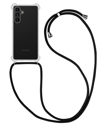 Forterra Samsung A04s Hoesje met Koord Backcover Shockproof - Transparant