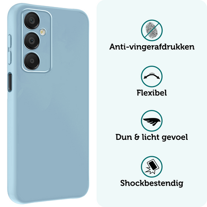 Forterra Samsung A16 Hoesje Siliconen Backcover Lichtgewicht - Lichtblauw