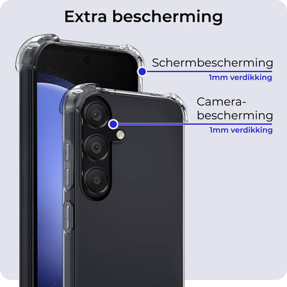 Forterra Samsung S23 FE Hoesje Shockproof Backcover Siliconen - Transparant