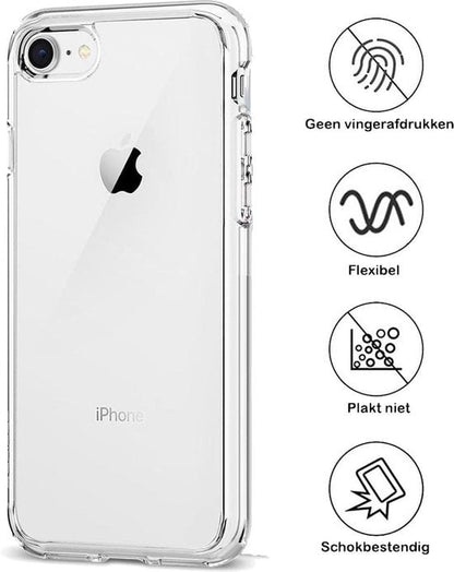 Forterra iPhone 7/8/SE 2020 Hoesje Siliconen Backcover Lichtgewicht - Transparant
