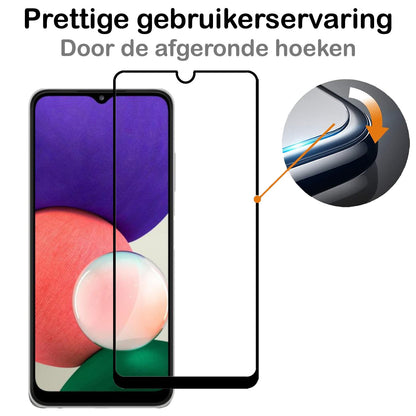 Forterra Samsung M22 Screenprotector Gehard Glas - Full Screen