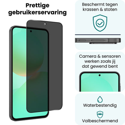 Forterra Samsung A36 Screenprotector Gehard Glas - Privacy