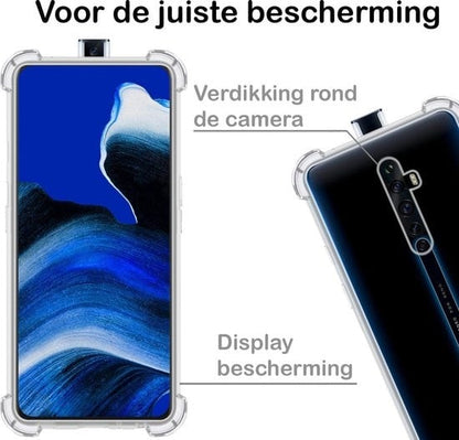 Forterra OPPO Reno 2 Hoesje Shockproof Backcover Siliconen - Transparant