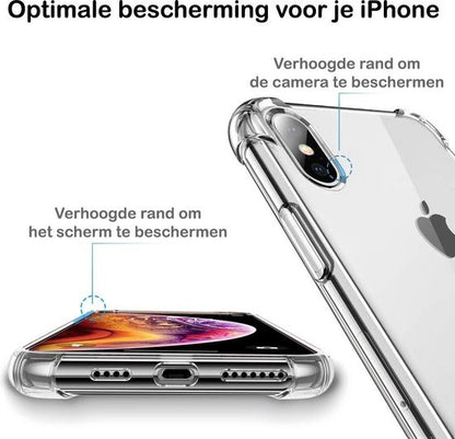 Forterra iPhone Xs Max Hoesje Shockproof Backcover Siliconen - Transparant