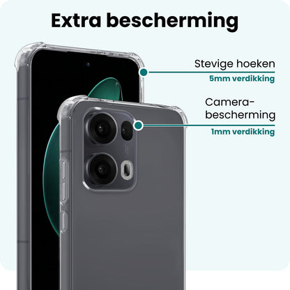 Forterra OPPO Reno 13 Pro Hoesje Shockproof Backcover Siliconen - Transparant