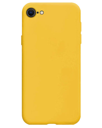 Forterra iPhone SE 2022 Hoesje Siliconen Backcover Lichtgewicht - Geel