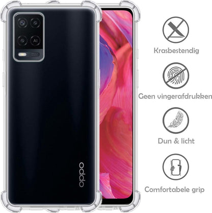 Forterra OPPO A54 Hoesje Shockproof Backcover Siliconen - Transparant